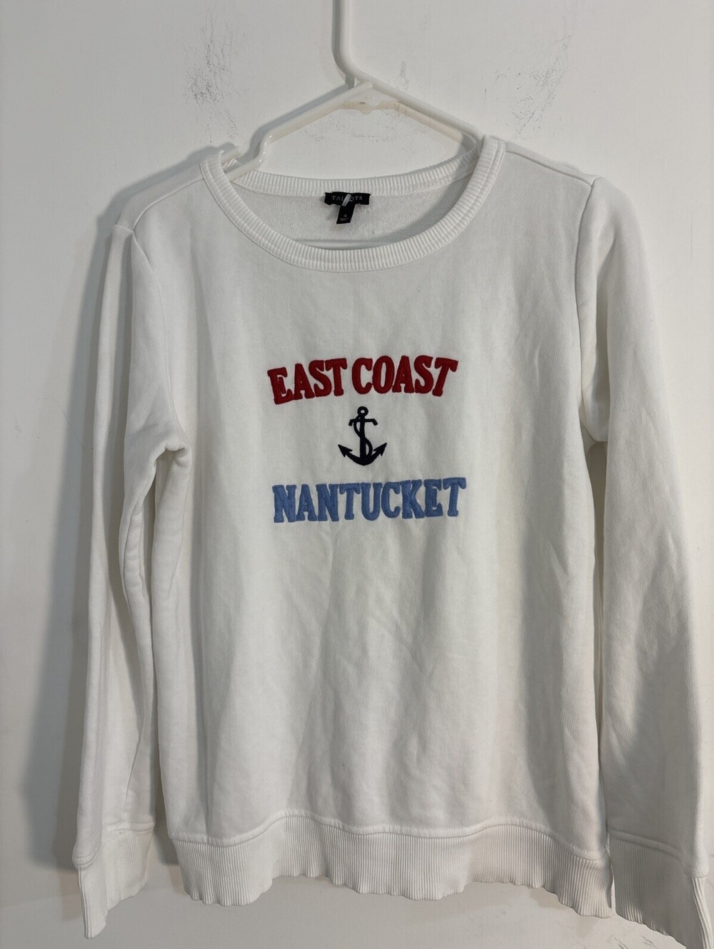 Talbots Nantucket Sweatshirt Embroidered Sz Small LS Warm & Soft Oversized